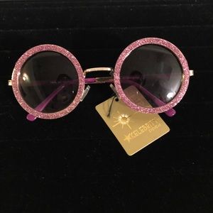 Super cute Pink Crystalized Round Sunnies.